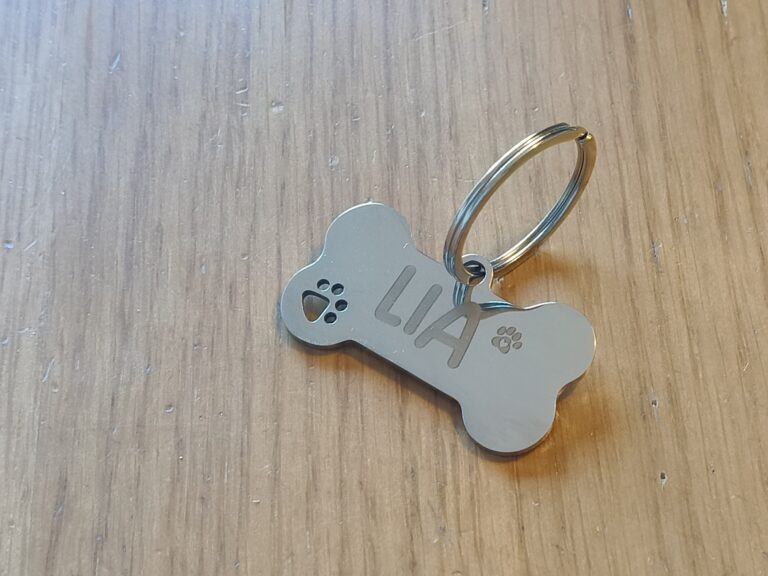 chapa de perro personalizada laser