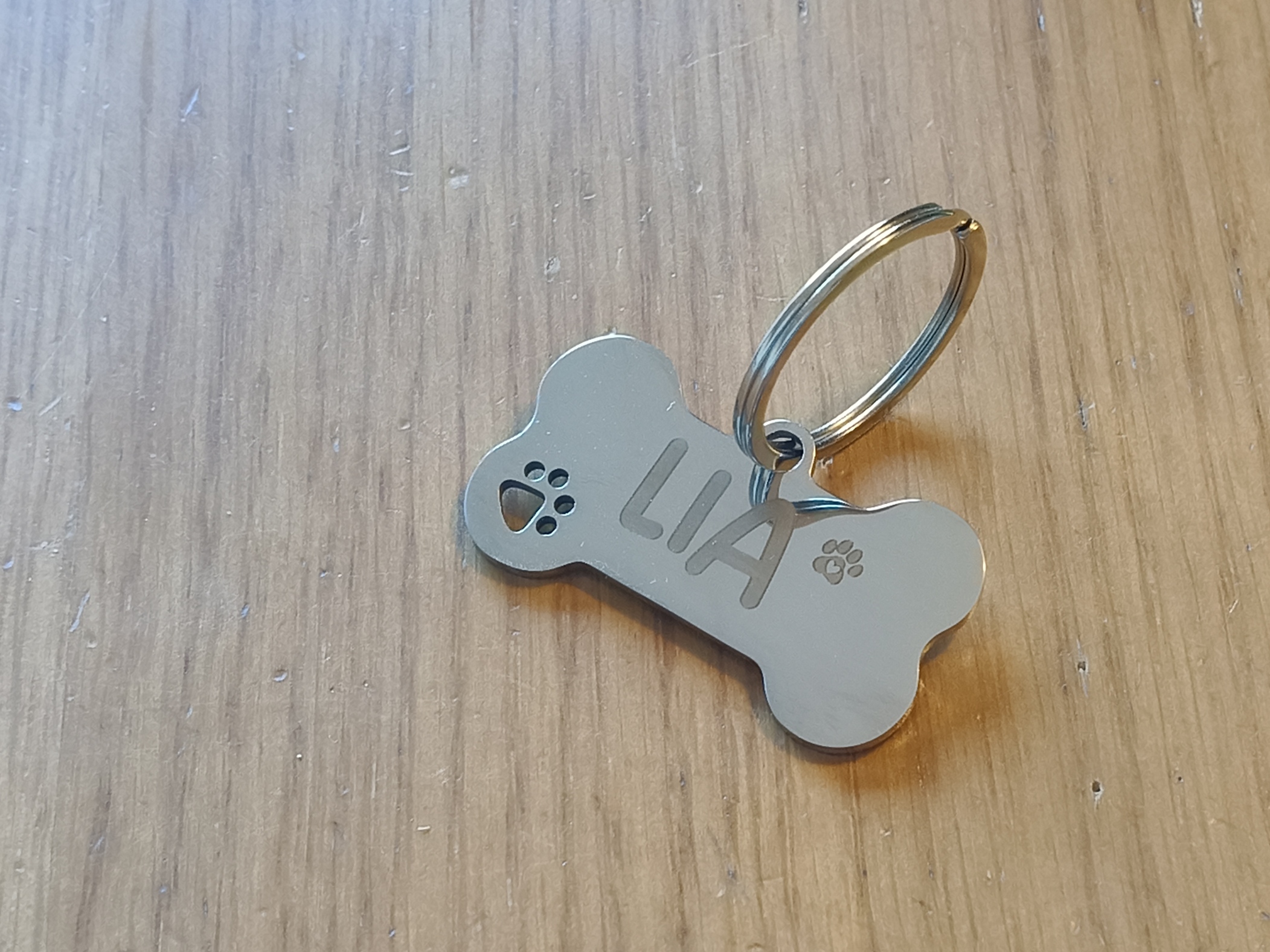 chapa de perro personalizada laser