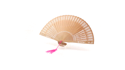 Abanico madera natural personalizado