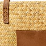 bolsa de paja y polipiel personalizada