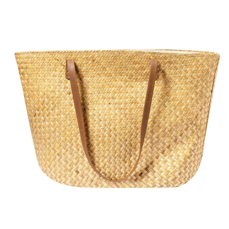 bolsa de paja y polipiel personalizada