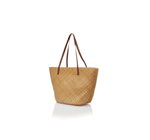 bolsa de paja y polipiel personalizada