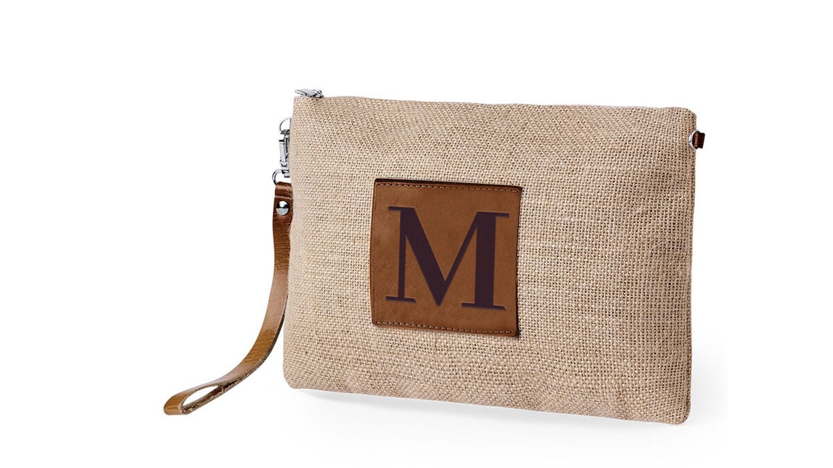 Neceser de Yute y PolipielTashi con Iniciales