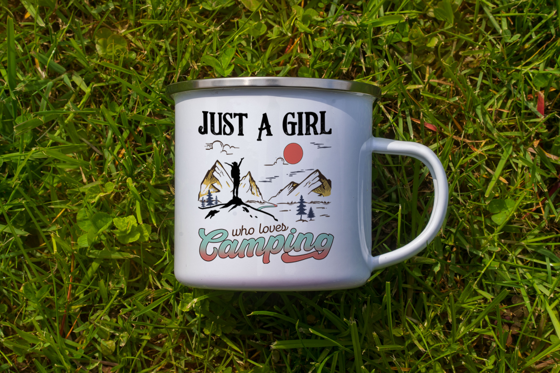 Taza Metálica Personalizada Blanca