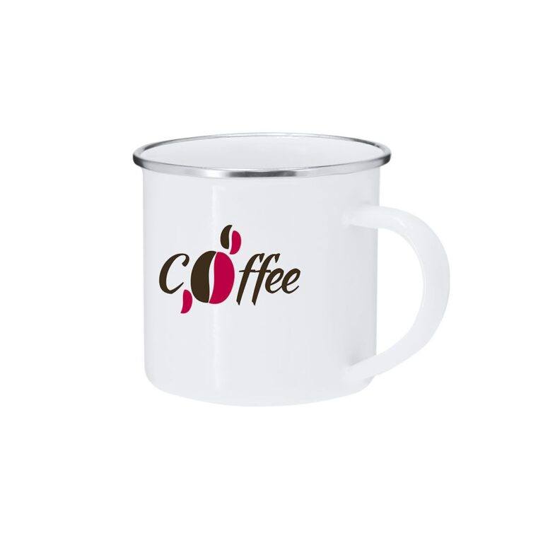 Taza Metálica Personalizada Blanca