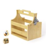 Porta botellas de madera personalizado