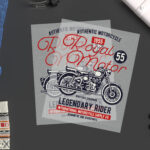 Diseño Royal Motor vintage png descargable