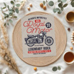 Diseño Royal Motor vintage png descargable