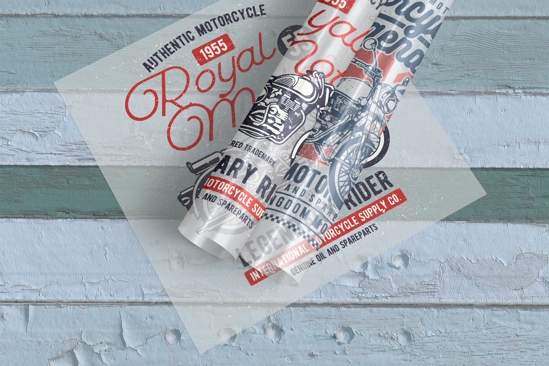 Diseño Royal Motor vintage png descargable
