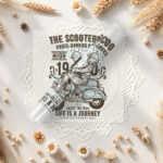 Diseño scooter vintage png