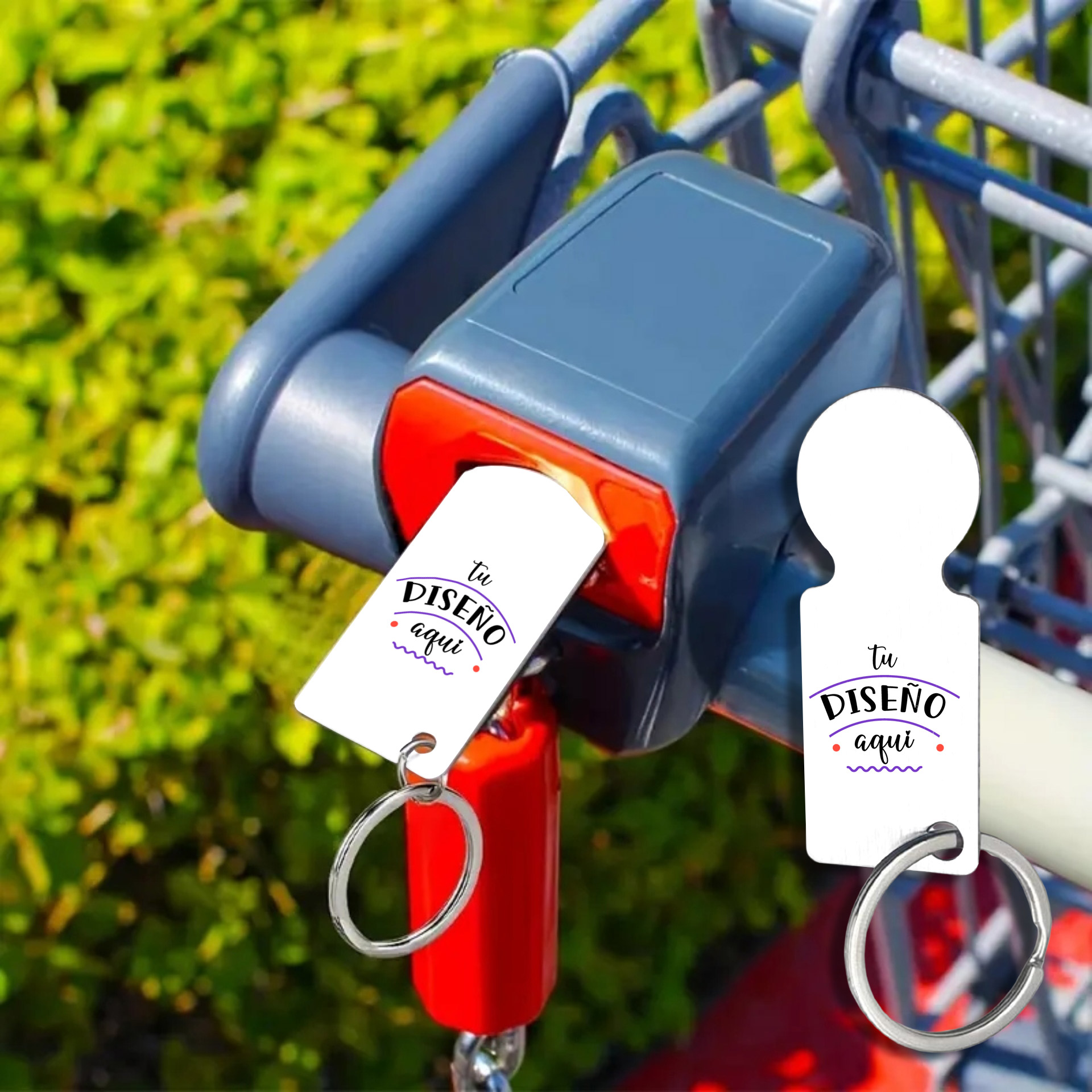 Llavero para carrito de compras