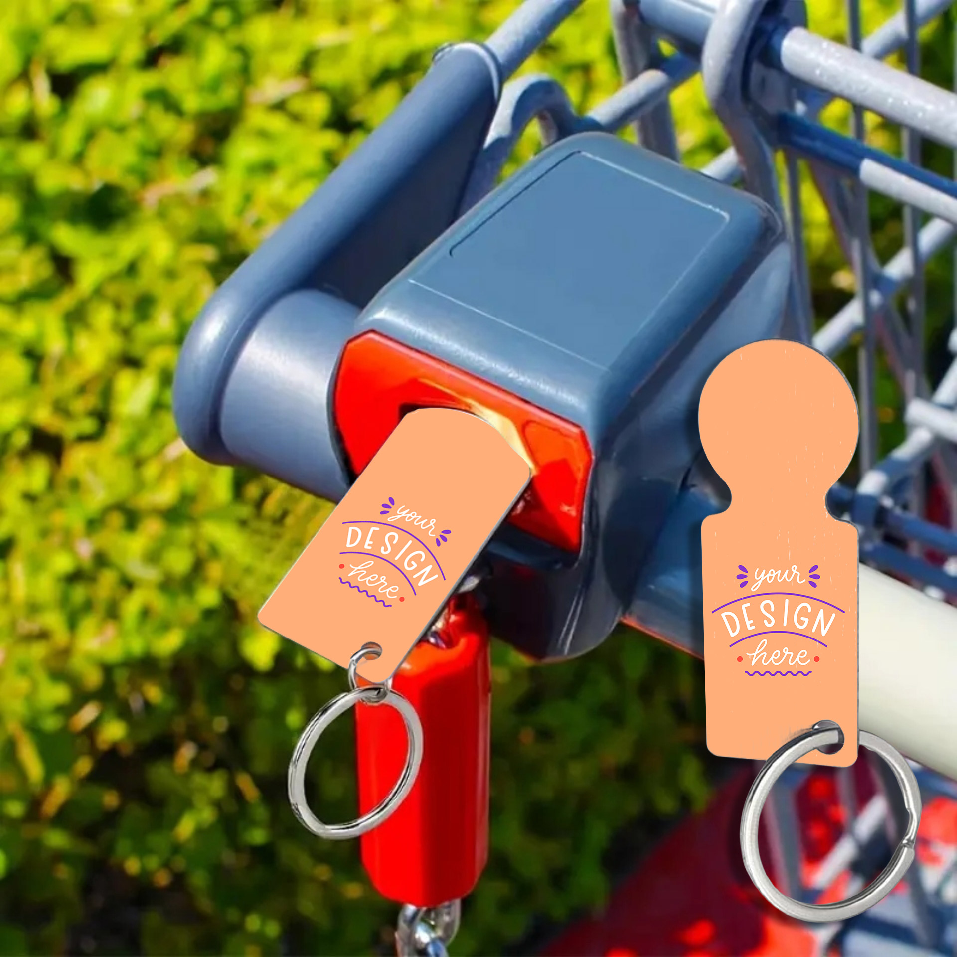 Llavero para carrito de compras