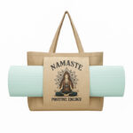 Tote bag yoga de lino personalizado