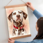 Póster de mascota en acuarela personalizado