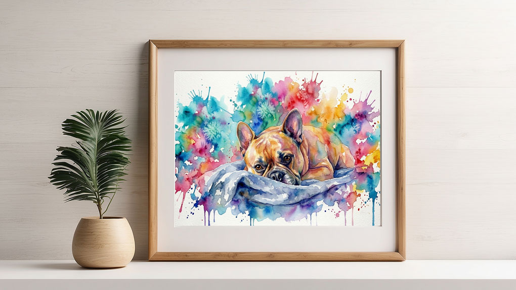 Láminas personalizadas de perros en acuarela