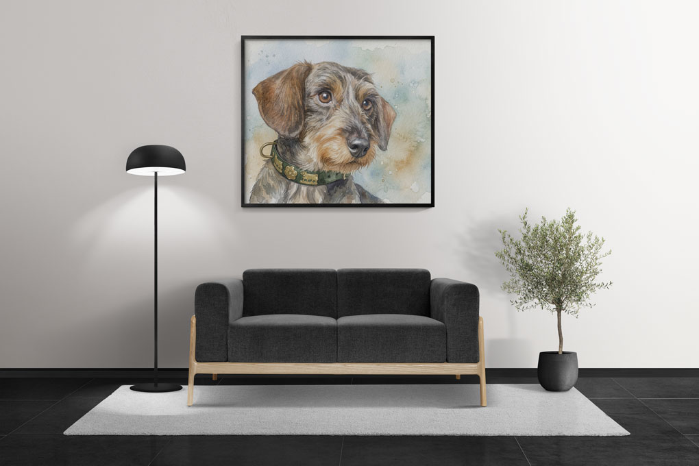 Láminas personalizadas de perros en acuarela