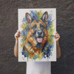 Láminas personalizadas de perros en acuarela