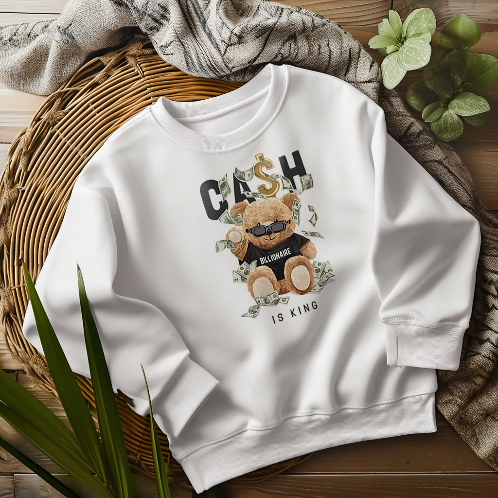 Sudadera oso con dinero personalizada